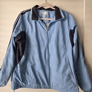 Spirit Women's Sky Blue and Navy Windbreaker Size Large